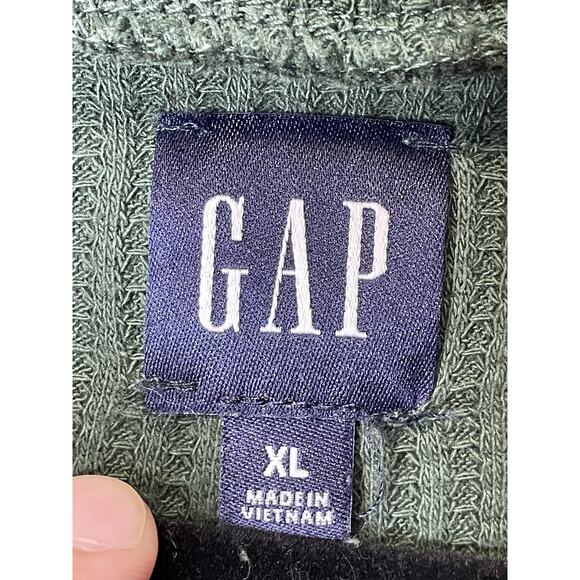 GAP Sweater Womens XL Dark Emerald Long Sleeve Waffle Knit Cowl Neck Pullover - Picture 6 of 9
